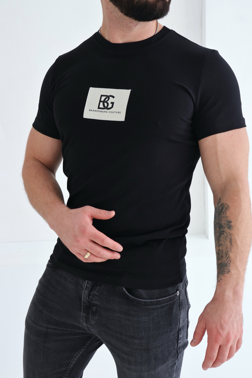 T-Shirt męski BG Bing | czarny