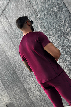 T-SHIRT MĘSKI BG SILK | BORDOWY