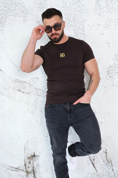 T-Shirt męski BG Pray | gorzka czekolada