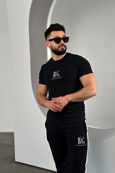 T-SHIRT MĘSKI BG RAVE | CZARNY