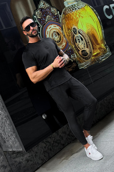 T-SHIRT MĘSKI BG SILK | CZARNY