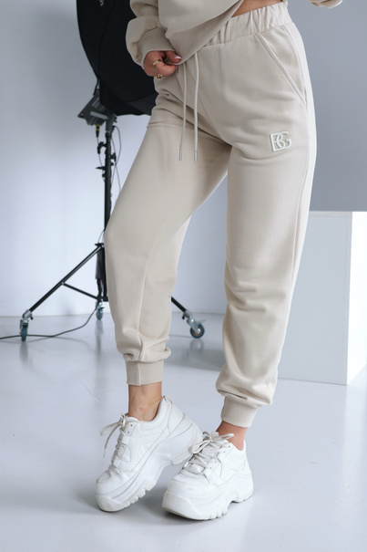 Spodnie damskie BG Brand | jasny beż