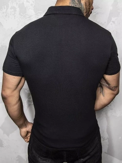 Męska koszulka polo czarna KP6