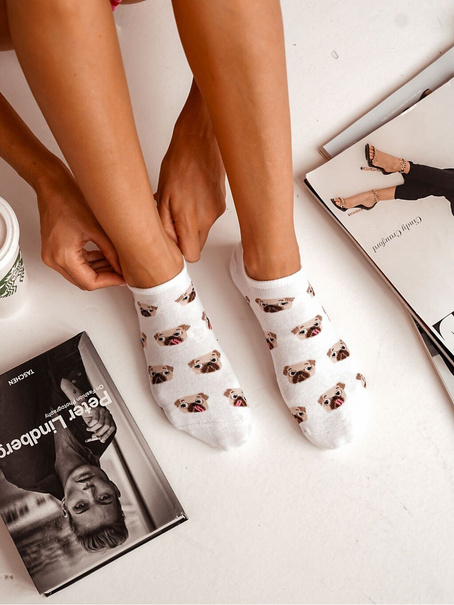 Stopki damskie Mopsy 1146.069, Kolor Biały, Rozmiar 37-41