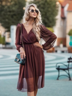 Tiulowa sukienka midi Claudia