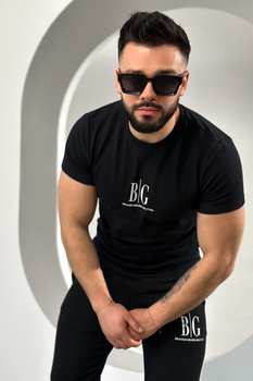 T-SHIRT MĘSKI BG RAVE | CZARNY