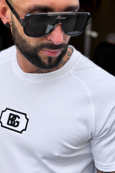 T-SHIRT MĘSKI BG BUMP | BIAŁY