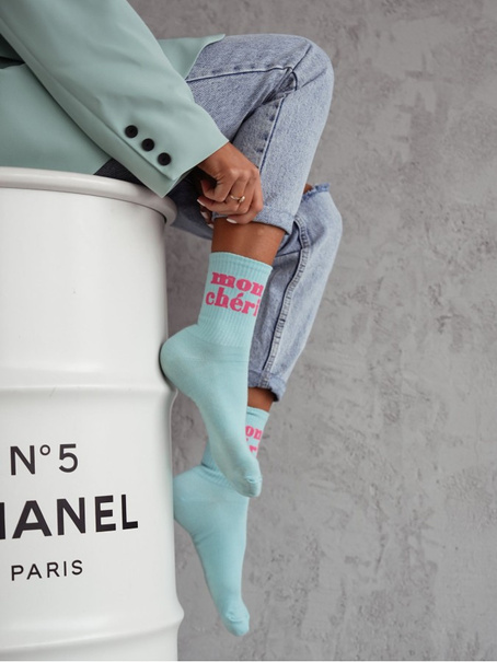 Skarpetki damskie Mon Chéri 0200.150, Kolor Niebieski pastelowy, Rozmiar 37-41