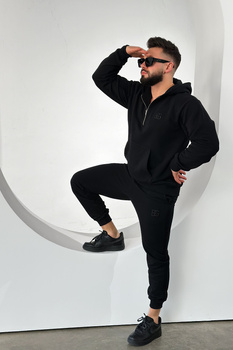 BLUZA MĘSKA BG HOODY | CZARNY