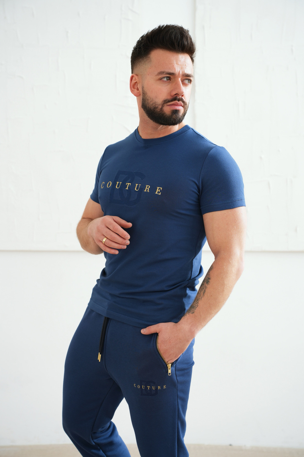 T-Shirt męski BG Fito | granat