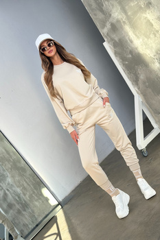 BLUZA DAMSKA BG BASIC | JASNY BEŻ