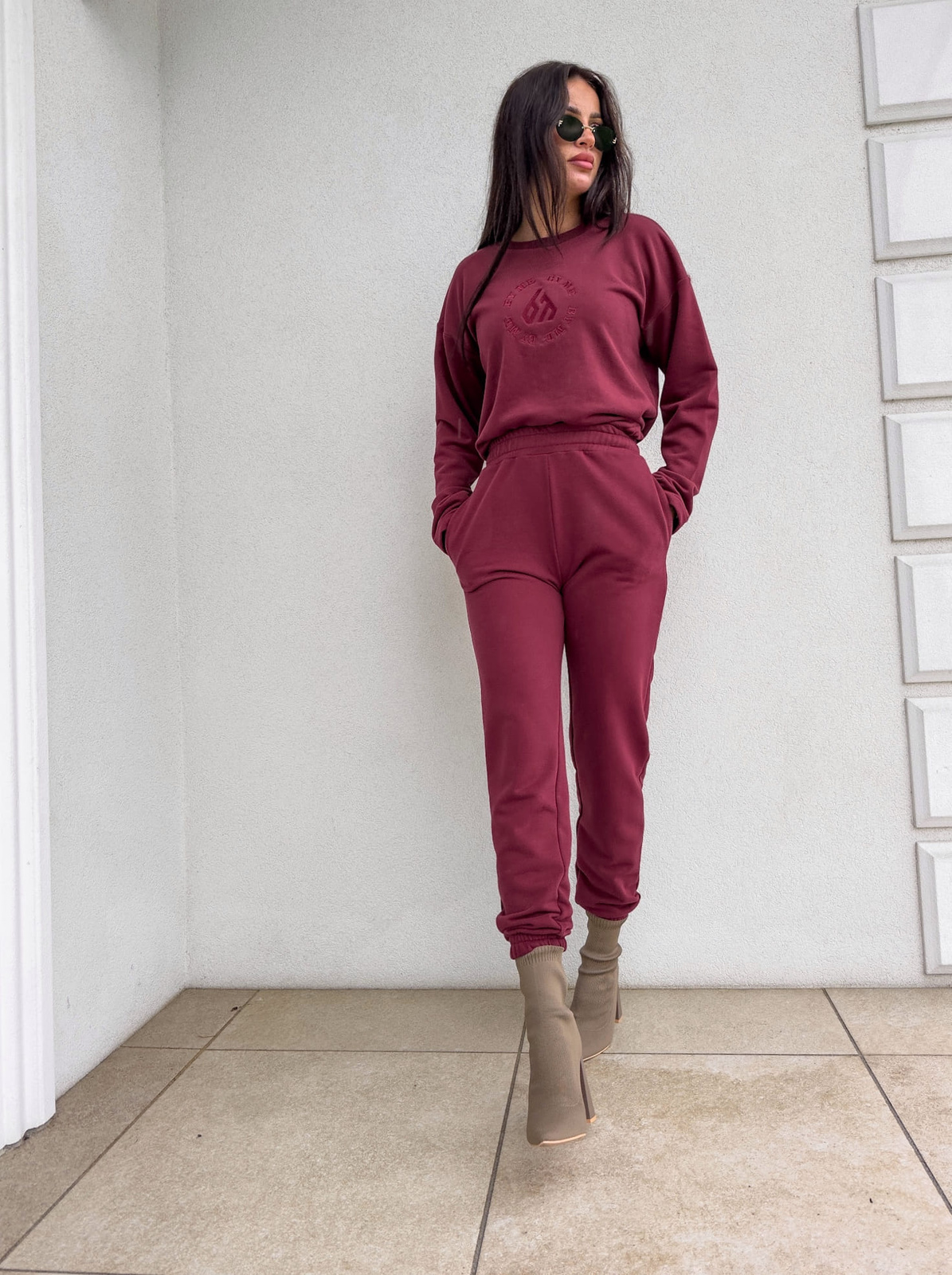 Komplet LOUIS - bordowy