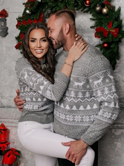 Świąteczny zestaw dla dwojga szary DD3