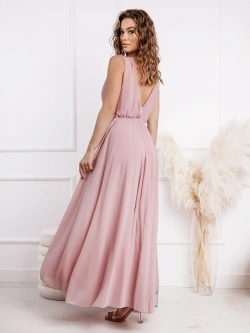 Długa sukienka z dekoltem na plecach Tatiana