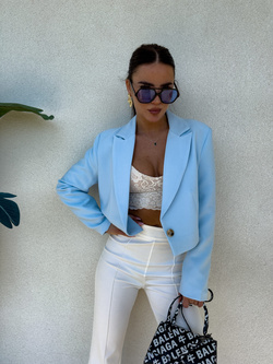 Marynarka SLIM - błękitna