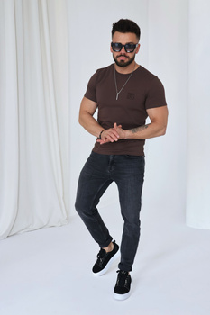 T-Shirt męski BG Bond | czekolada