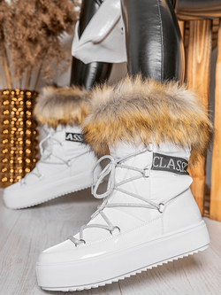 Damskie śniegowce białe HY821-9