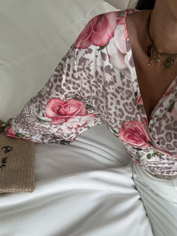 Bluzka KAIRA print pantera – rose