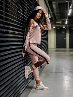 Komplet dresowy damski różowy ZD00R