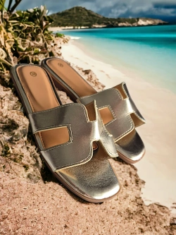 Klapki damskie złote WS9050-17