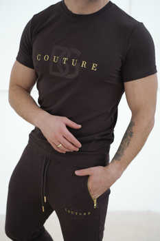 T-Shirt męski BG Fito | gorzka czekolada