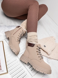 Damskie ocieplane piaskowe trapery TL227-26