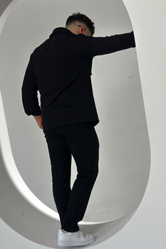 SPODNIE MĘSKIE BG LINE | CZARNY