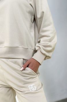 BLUZA DAMSKA BG BASIC | JASNY BEŻ