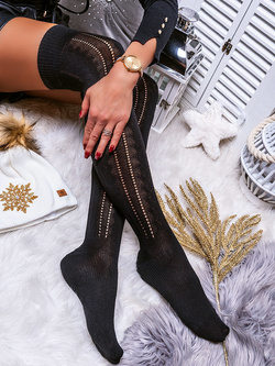 Damskie zakolanówki czarne ZW01