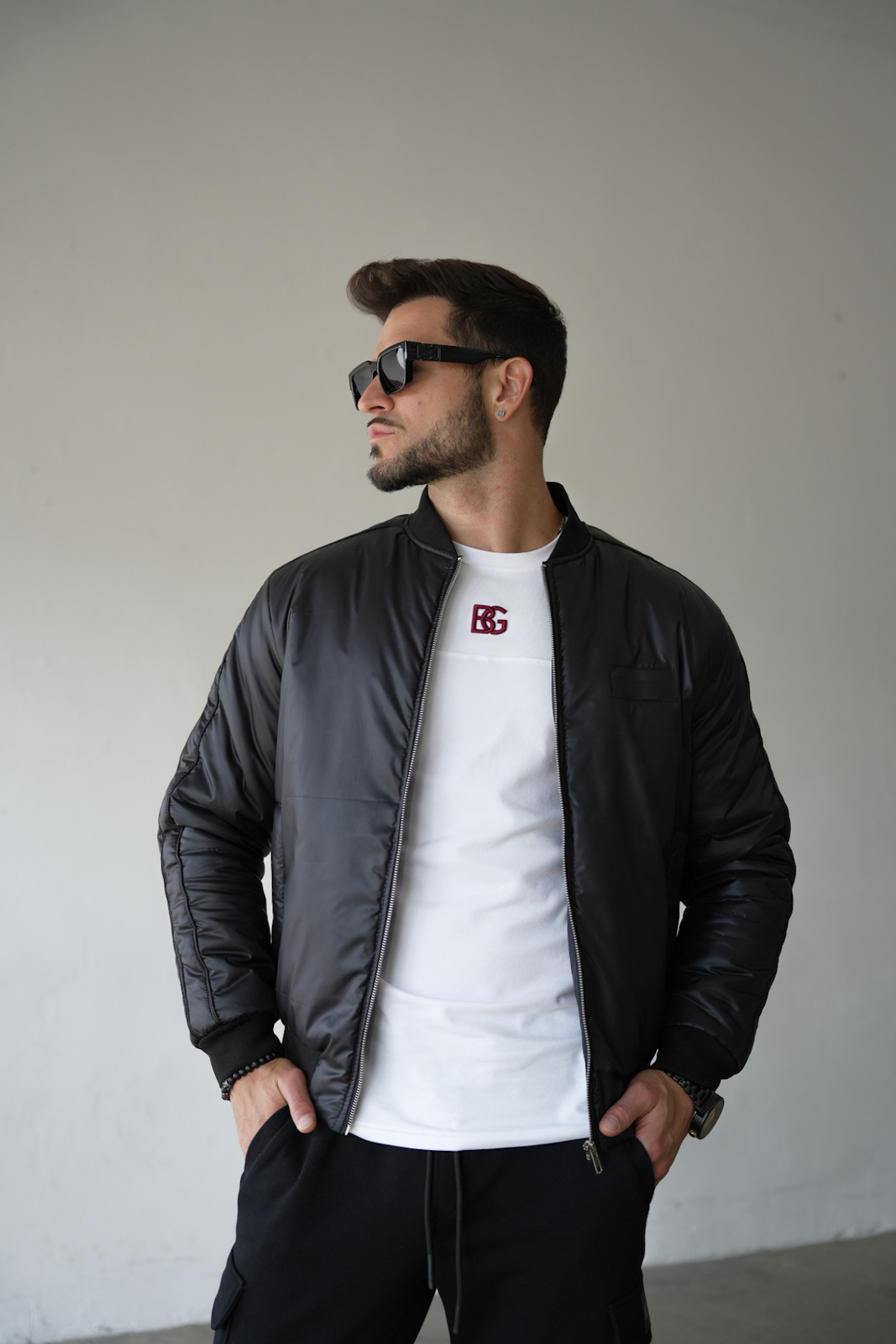 KURTKA MĘSKA BG MONEY | CZARNY