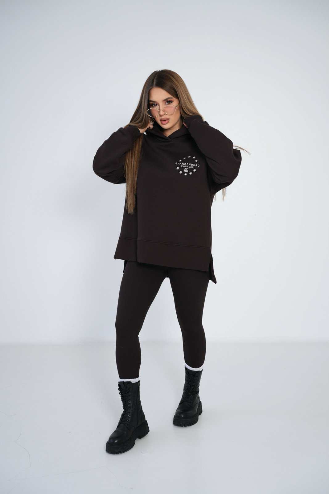 Bluza damska BG Cloud | gorzka czekolada