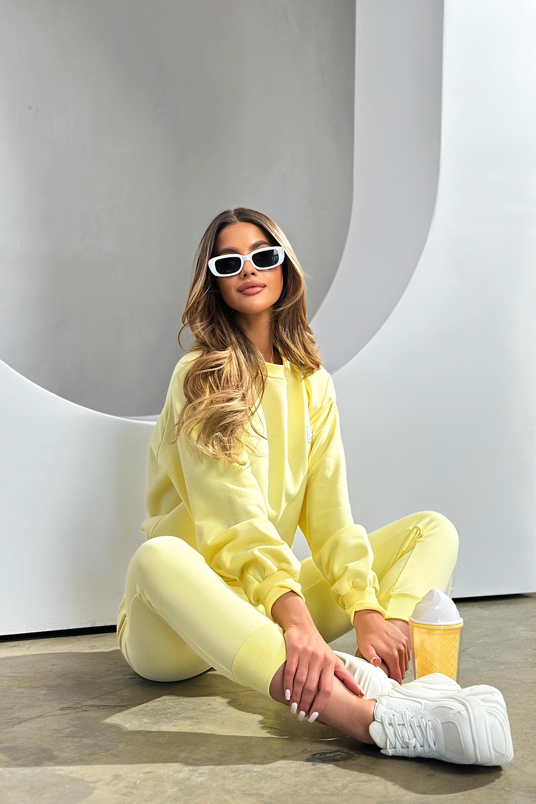 BLUZA DAMSKA BG BASIC | BANANOWY