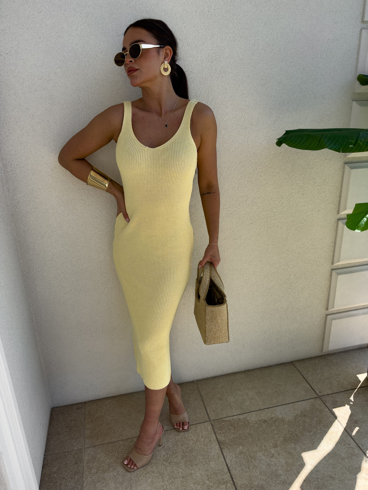 Sukienka SAONA - bananowa