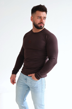 T-Shirt longsleeve męski BG Trust | gorzka czekolada