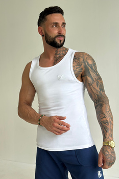 BLUZKA MĘSKA BG JUSTIN | BIAŁY