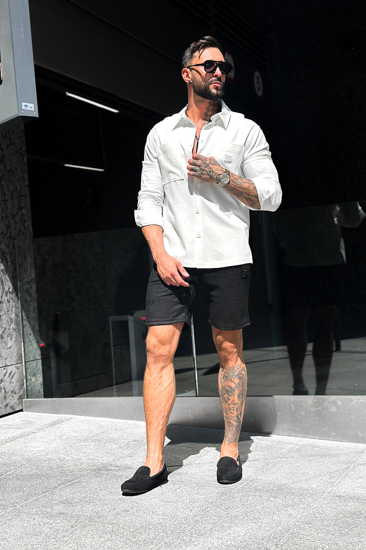 KOSZULA MĘSKA BG VIBE | BIAŁY