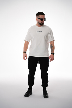 T-SHIRT MĘSKI BG BRANDENBURG LAMAR | BIAŁY