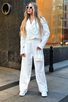 SPODNIE DAMSKIE BG PRESTIGE | BIAŁY