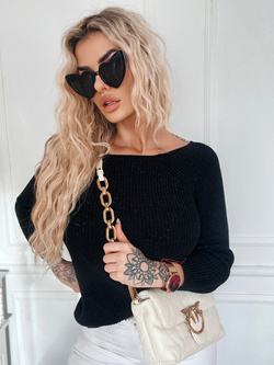 Damski sweter czarny 72228C