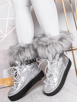 Damskie śniegowce srebrne HY801-19