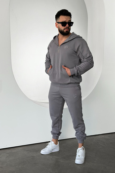 BLUZA MĘSKA BG HOODY | SZARY