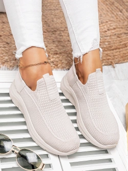 Damskie wsuwane buty sportowe beżowe PDJ268-8