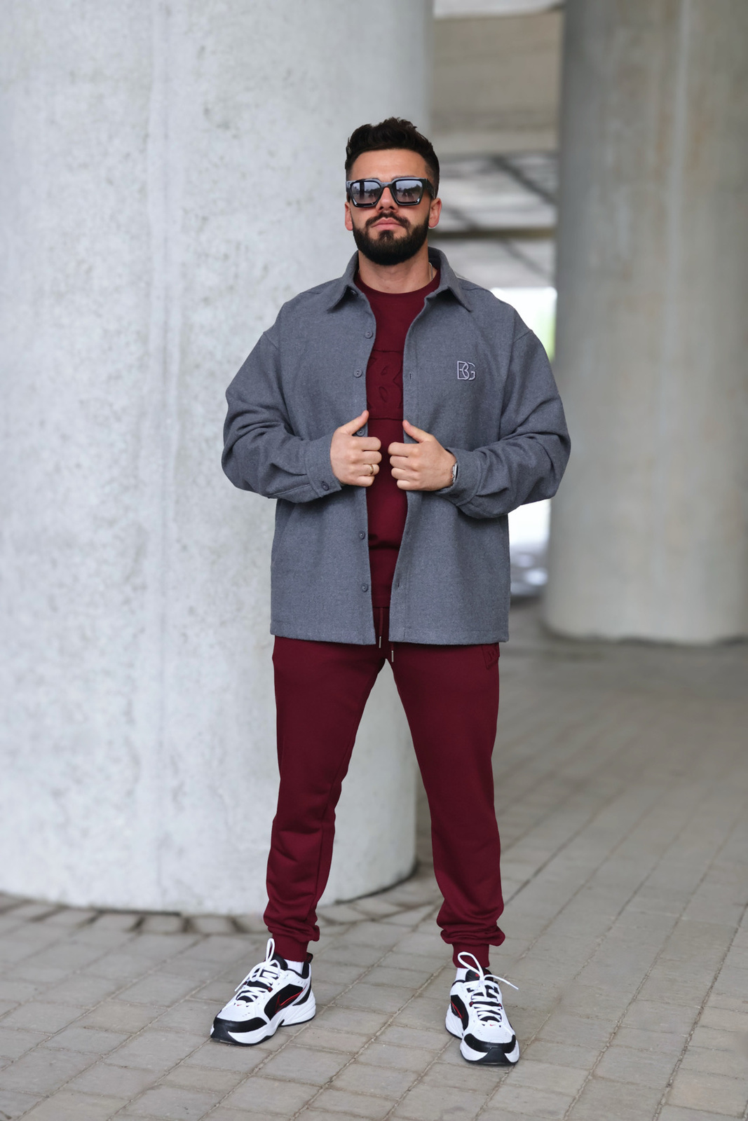 Koszula męska BG Coat | grafit