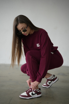 BLUZA DAMSKA BG BASIC | BORDOWY