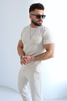 T-Shirt męski BG Bond | jasny beż