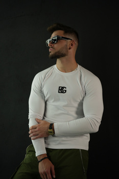 LONGSLEEVE MĘSKI BG TRUST | BIAŁY