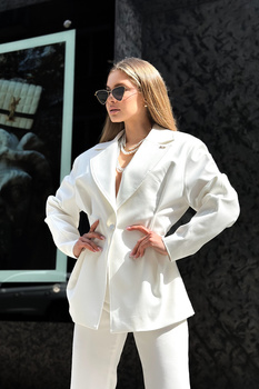 MARYNARKA DAMSKA BG FEMME | BIAŁY