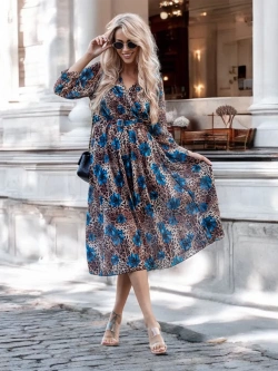 Wzorzysta sukienka midi Alice