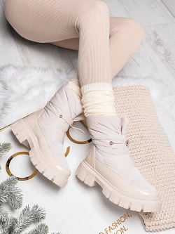 Damskie śniegowce jasnobeżowe HY857-8