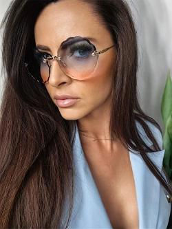 Damskie okulary przeciwsłoneczne różowo-niebieskie OK54RN